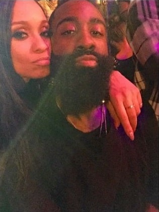 A picture of Tahiry Jose with one of her ex-boyfriends, James Harden.